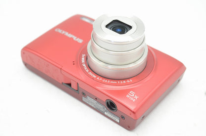良品 OLYMPUS オリンパス STYLUS VG-180 コンパクトデジタルカメラ レッド 元箱付 250804e