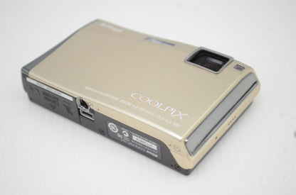 美品 Nikon ニコン COOLPIX S60 コンパクトデジタルカメラ ゴールド 251031al