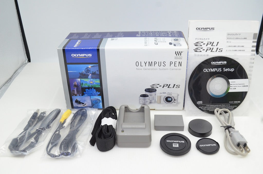 美品 OLYMPUS PEN Lite  E-PL1s ボディ + M.ZUIKO DIGITAL 14-42mm II レンズキット ミラーレス レッド 元箱付 251028m
