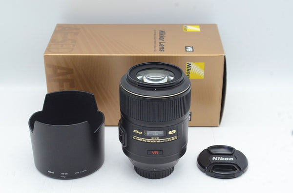 美品 Nikon ニコン AF-S VR MICRO NIKKOR 105mm F2.8G IF ED 単焦点レンズ 元箱付 241214b