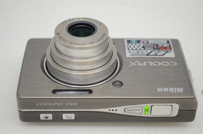 美品 Nikon ニコン COOLPIX S500 コンパクトデジタルカメラ アーバンブラック 251101u
