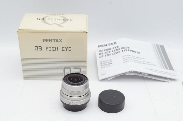 美品 PENTAX ペンタックス 03 FISH-EYE 3.2mm F5.6 魚眼 単焦点レンズ Qマウント 元箱付 241219g