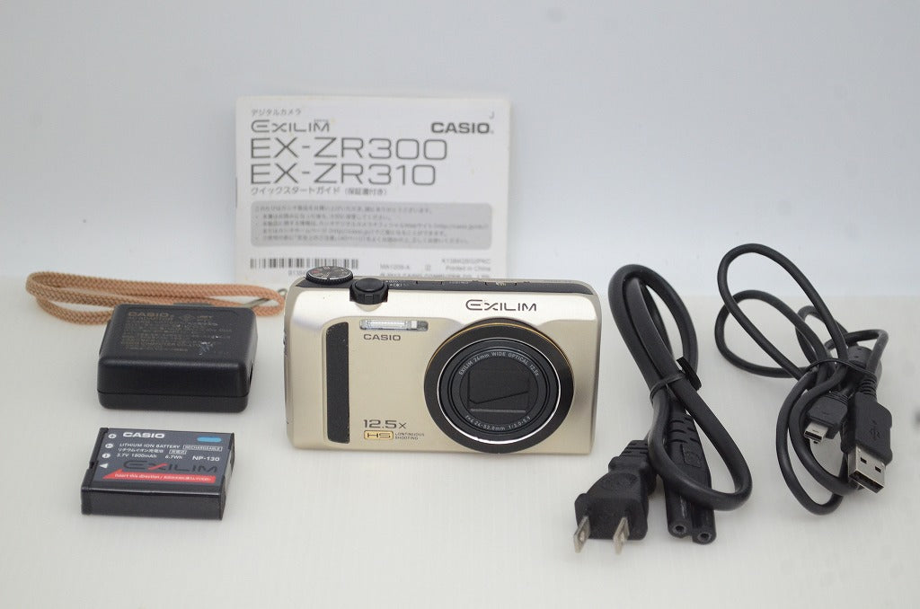 良品 CASIO カシオ HIGH SPEED EXILIM EX-ZR300 コンパクトデジタルカメラ ゴールド 251101f