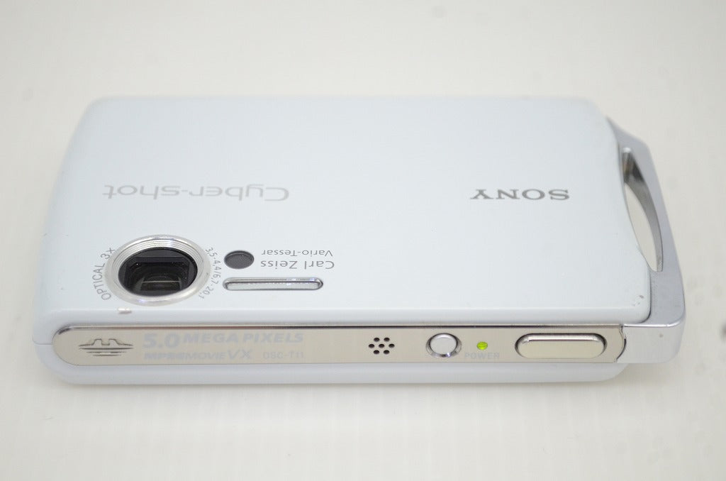 良品 SONY ソニー Cyber-shot DSC-T11 コンパクトデジタルカメラ ホワイト 251101af