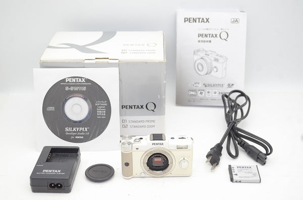 良品 PENTAX ペンタックス Q ボディ ミラーレス一眼カメラ ホワイト 元箱付 250820am