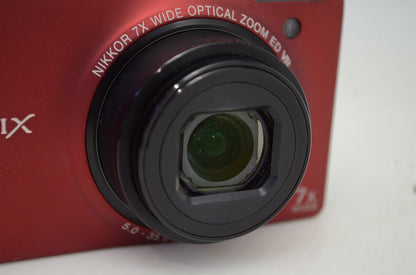 良品 Nikon ニコン COOLPIX S6000 コンパクトデジタルカメラ レッド 元箱付 251031aa