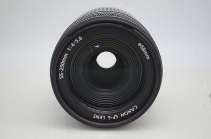 美品 Canon キヤノン EF-S 55-250mm F4-5.6 IS APS-C ズームレンズ 251105f