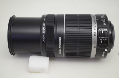 美品 Canon キヤノン EF-S 55-250mm F4-5.6 IS APS-C ズームレンズ 251105f
