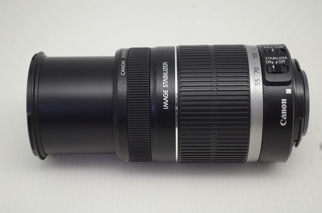 美品 Canon キヤノン EF-S 55-250mm F4-5.6 IS APS-C ズームレンズ 251105f