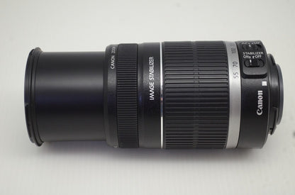 美品 Canon キヤノン EF-S 55-250mm F4-5.6 IS APS-C ズームレンズ 251105f