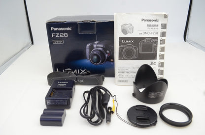 良品 Panasonic  パナソニック LUMIX DMC-FZ28 デジタルカメラ ブラック 元箱付 251104i