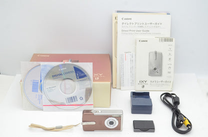 良品 Canon キヤノン IXY DIGITAL L コンパクトデジタルカメラ シルキーブロンズ 元箱付 250827p