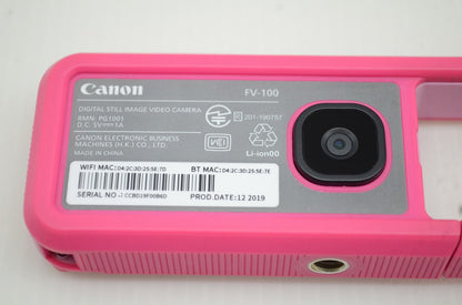 美品 Canon キヤノン iNSPiC REC FV-100 デジタルカメラ ピンク 251104w