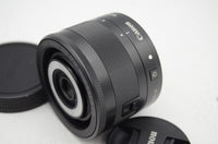 美品 Canon キヤノン EF-M 28mm F3.5 MACRO IS STM 単焦点レンズ ミラーレス APS-C フード付 241225p