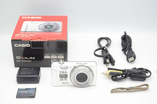 良品 CASIO カシオ EXILIM EX-ZS100 コンパクトデジタルカメラ シルバー 元箱付 250902d