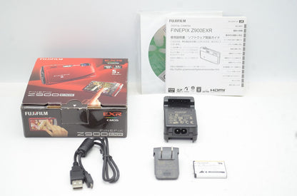 美品 FUJIFILM フジフィルム FinePix Z900EXR コンパクトデジタルカメラ レッド 元箱付 250902f