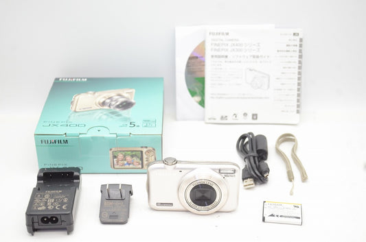 美品 FUJIFILM フジフィルム FinePix JX400 コンパクトデジタルカメラ ゴールド 元箱付 250902a