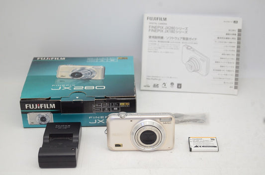 FUJIFILM フジフィルム FinePix JX280 コンパクトデジタルカメラ ゴールド 元箱付 250902g