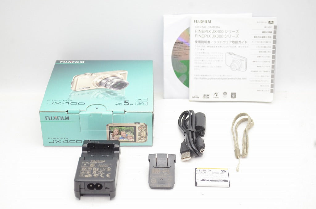 美品 FUJIFILM フジフィルム FinePix JX400 コンパクトデジタルカメラ ゴールド 元箱付 250902a