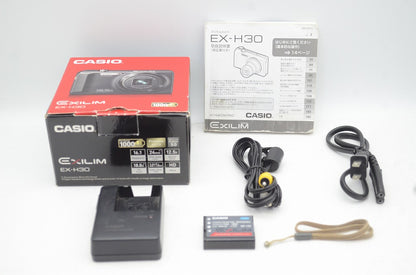 訳あり品 CASIO カシオ EXILIM EX-H30 コンパクトデジタルカメラ ブラック 元箱付 250902b