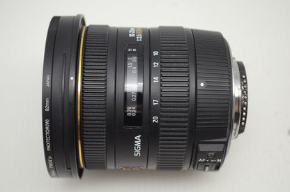 良品 SIGMA シグマ 10-20mm F3.5 EX DC HSM Nikon ニコン Fマウント APS-C ズームレンズ ケース付 251110m