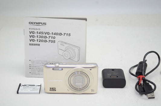 OLYMPUS オリンパス VG-145 コンパクトデジタルカメラ ゴールド 250903e