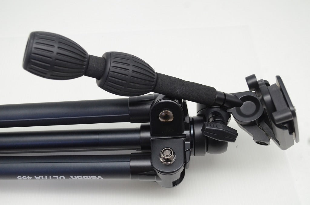 美品 Velbon ベルボン ULTRA 455 + PH-G40D 中型アルミ製 三脚 5段 ケース付 251110x