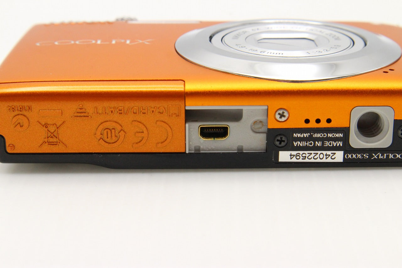 良品 Nikon ニコン COOLPIX S3000 コンパクトデジタルカメラ オレンジ 260129k