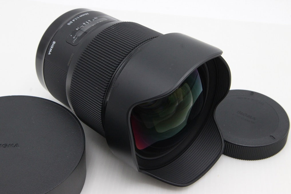 良品 SIGMA シグマ Art 20mm F1.4 DG HSM Canon キヤノン EFマウント 単焦点レンズ フルサイズ ケース付 260130i