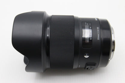 良品 SIGMA シグマ Art 20mm F1.4 DG HSM Canon キヤノン EFマウント 単焦点レンズ フルサイズ ケース付 260130i