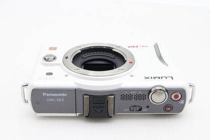 美品 Panasonic パナソニック LUMIX DMC-GF2 ボディ ミラーレス一眼カメラ ホワイト 元箱付 260131g