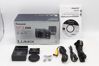 美品 Panasonic パナソニック LUMIX DMC-GF2 ボディ ミラーレス一眼カメラ ホワイト 元箱付 260131g
