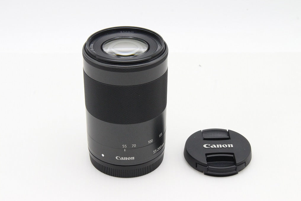 美品 Canon キヤノン EF-M 55-200mm F4.5-6.3 IS STM EF-Mマウント ズームレンズ ブラック 260129r