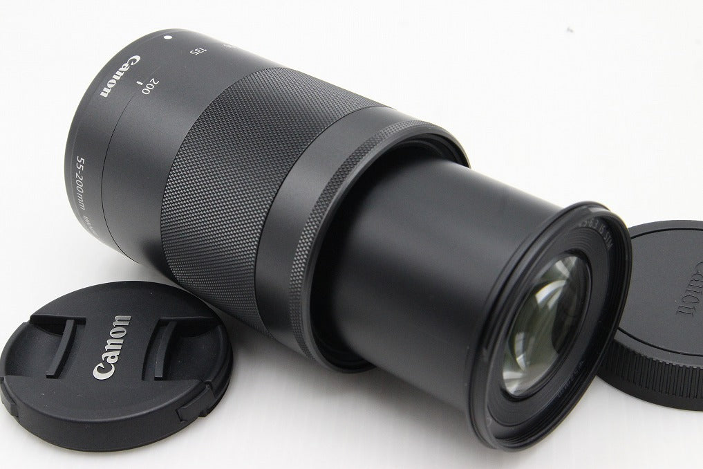美品 Canon キヤノン EF-M 55-200mm F4.5-6.3 IS STM EF-Mマウント ズームレンズ ブラック 260129r