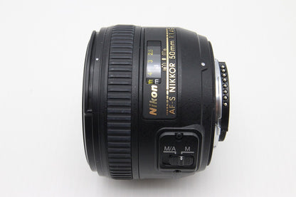 美品 Nikon ニコン AF-S NIKKOR 50mm F1.4G 単焦点レンズ フルサイズ フード付 260130g