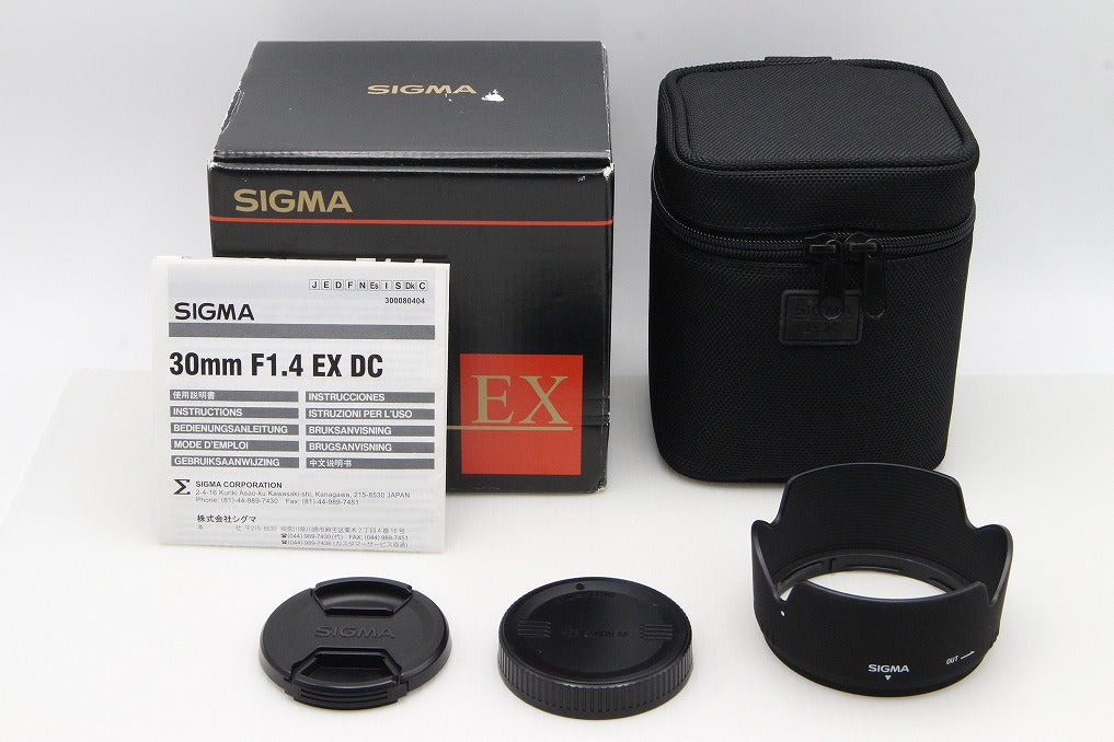 美品 SIGMA シグマ 30mm F1.4 EX DC HSM Canon キヤノン EFマウント APS-C 単焦点レンズ 元箱付 260129u