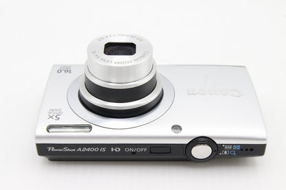 美品 Canon キヤノン PowerShot A2400 IS コンパクトデジタルカメラ シルバー 260131d
