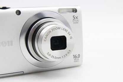 美品 Canon キヤノン PowerShot A2400 IS コンパクトデジタルカメラ シルバー 260131d
