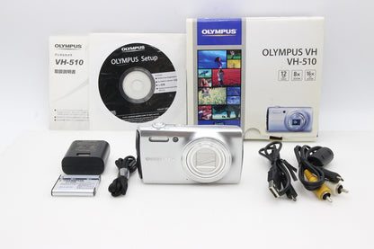 Excellent condition OLYMPUS Olympus VH-510 Compact Digital Camera Silver with original box 260131k