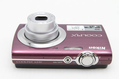 良品 Nikon ニコン COOLPIX S230 コンパクトデジタルカメラ パープル 元箱付 260129m