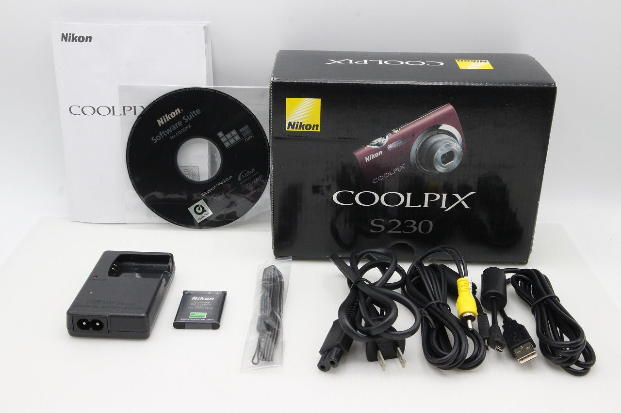 良品 Nikon ニコン COOLPIX S230 コンパクトデジタルカメラ パープル 元箱付 260129m