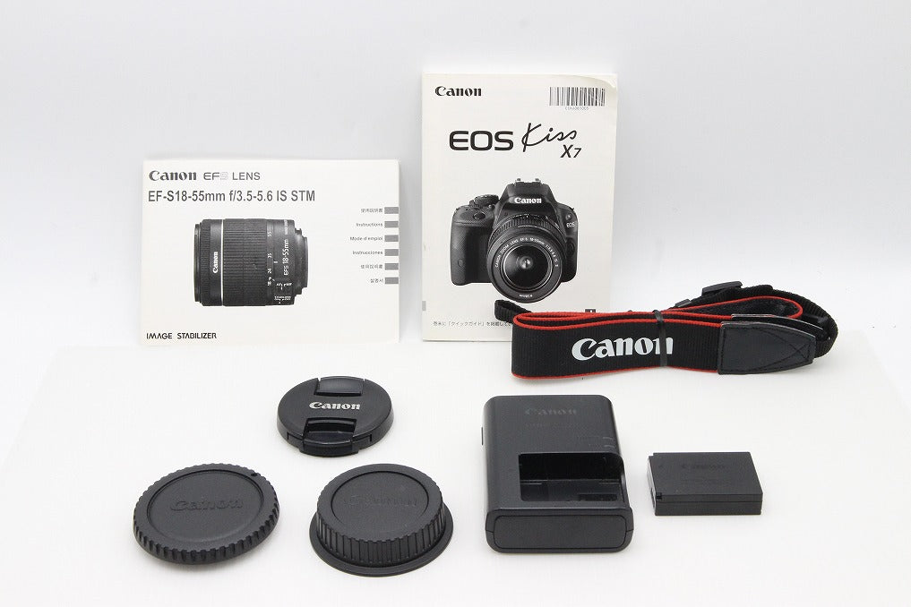 良品 Canon キヤノン EOS Kiss X7 ボディ + EF-S 18-55 IS STM レンズキット デジタル一眼レフカメラ 260131o