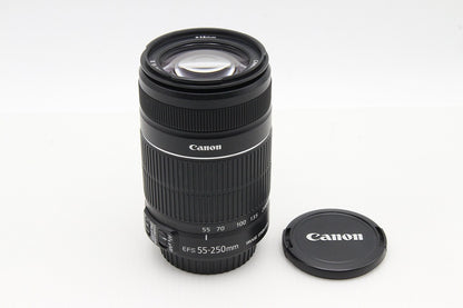 美品 Canon キヤノン EF-S 55-250mm F4-5.6 IS II APS-C ズームレンズ 260129e