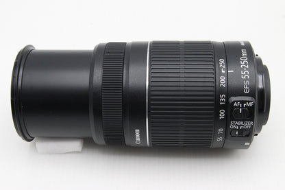 美品 Canon キヤノン EF-S 55-250mm F4-5.6 IS II APS-C ズームレンズ 260129e