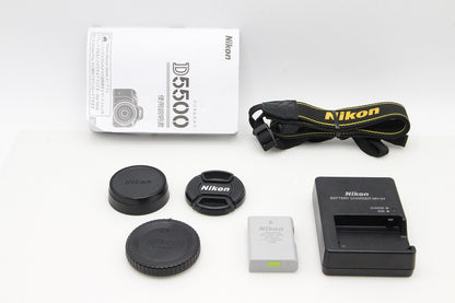 良品 Nikon ニコン D5500 ボディ + AF-S DX 18-55mm VR II レンズキット デジタル一眼レフカメラ 260131m
