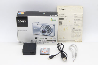 美品 SONY ソニー Cyber-shot DSC-WX200 コンパクトデジタルカメラ シルバー 元箱付 260203a