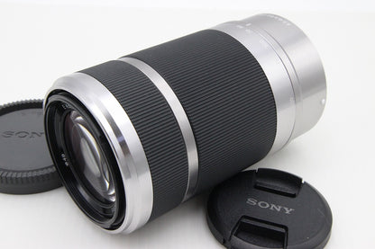 美品 SONY ソニー E 55-210mm F4.5-6.3 OSS SEL55210 Eマウント APS-C ズームレンズ フード付 260202f