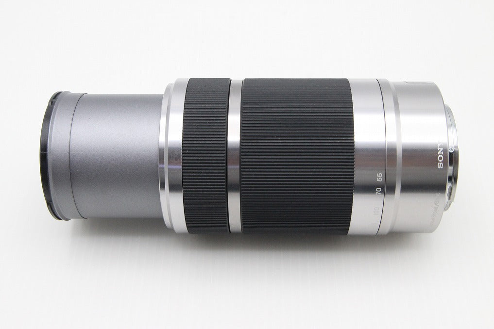 美品 SONY ソニー E 55-210mm F4.5-6.3 OSS SEL55210 Eマウント APS-C ズームレンズ フード付 260202f