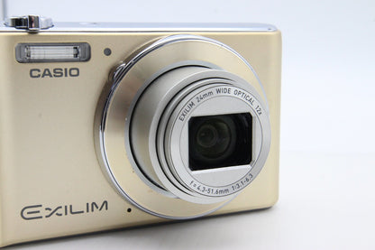 良品 CASIO カシオ EXILIM EX-ZS190 コンパクトデジタルカメラ ゴールド 元箱付 260203b