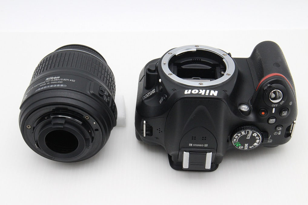 美品 Nikon ニコン D5200 ボディ+ AF-S DX 18-55mm VR レンズキット デジタル一眼レフカメラ 260202g